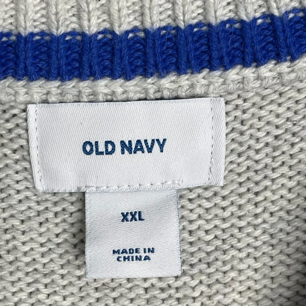 Old Navy Mountain Sweater Mens XXL Knit Cotton‎ Wool Cabin Preppy Crew Neck